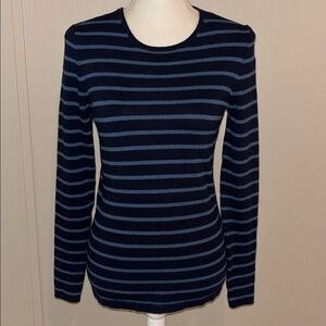 J. McLaughlin Striped Long Sleeve Pullover Sweater